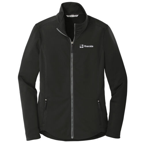 Ladies Smooth Fleece Jacket with Embroidered Logo Thumbnail