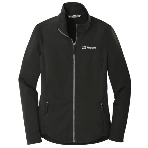 Ladies Smooth Fleece Jacket with Embroidered Logo Thumbnail